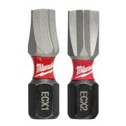 Milwaukee Tool 2PC SHOCKWAVE 1" Length Impact ECX Bits Kit 48-32-4440